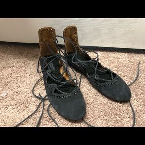 Isabel marant lace up ballet flats